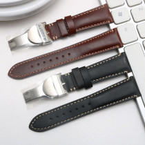 BROWN LEATHER MENS TUDOR BLACKBAY 22MM WRIST WATCH STRAP BAND DEPLOYMENT BUCKLE