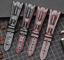 28MM Alligator Watch Band Strap Fits For AP Audemars Piguet Deployment Clasp RO