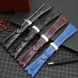 28MM Alligator Watch Band Strap Fits For AP Audemars Piguet Deployment Clasp RO