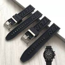 Breitling Diver 22mm/24mm Lug Black Rubber Watch Strap