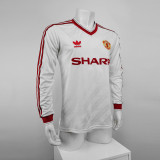 1986 season Manchester United white long sleeve