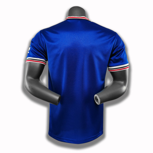 1985 Manchester United away blue jersey