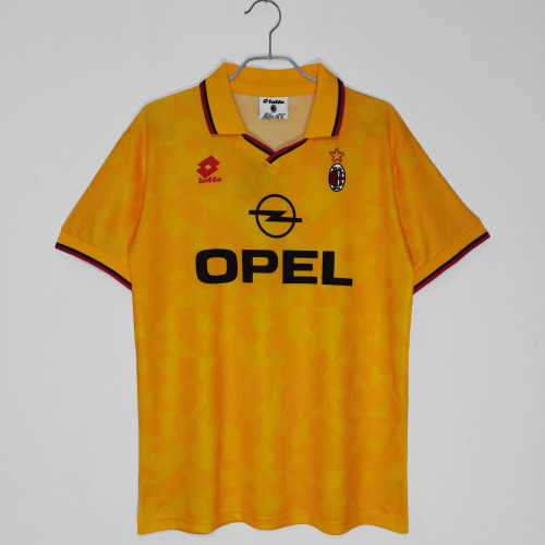 1995-96 season AC Milan second away yellow jersey