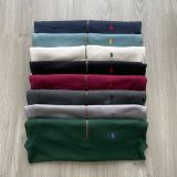 Polo sweater with zip collar
