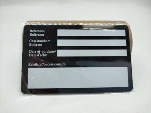 Hublot International Guarantee Card -Customizable Numbers
