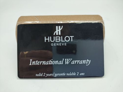 Hublot International Guarantee Card -Customizable Numbers