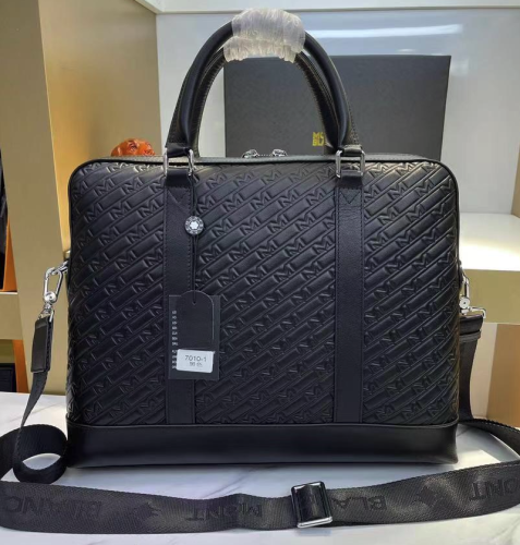 Replica Montblanc M Gram 4810 Document case, Leather, Black, Zip, 128617