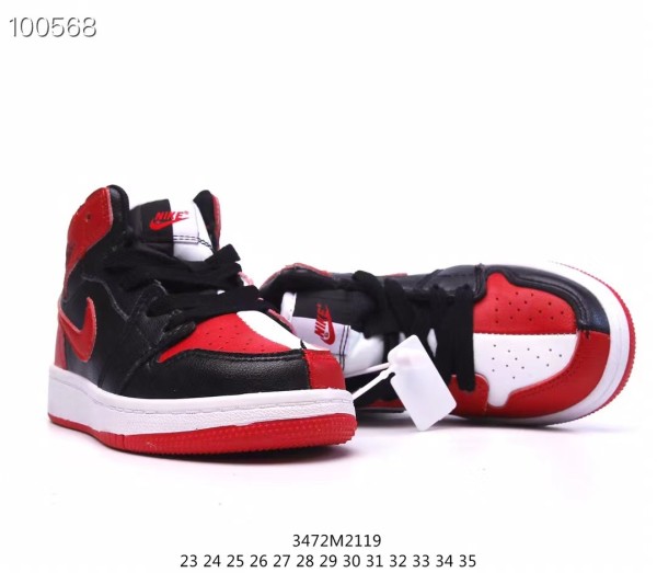 NIKE children's shoes red and black Air Jordan1