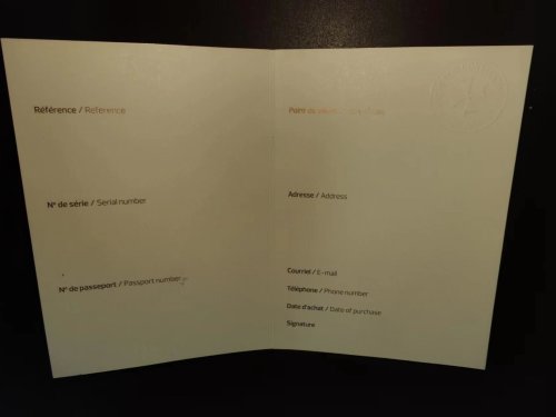 Vacheron Constantin autograph paper