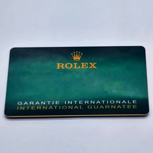 Customized card, three-dimensional engraving and coding, Rolex.