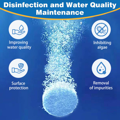 Heze huayi 90 eup 10 lbs Stabilized Chlorine Tablets 3 inch for Swimming Pool