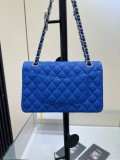  CHANEL  Caviar Quilted Small Double Flap Blue Sold Out