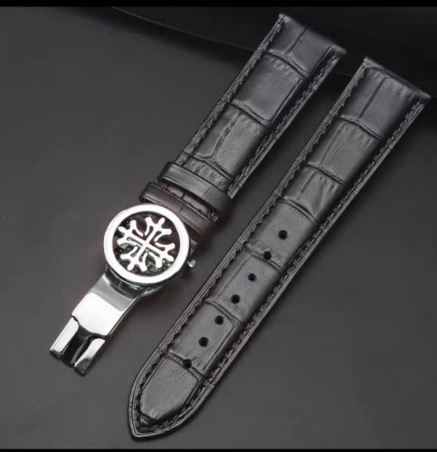 Patek Philippe Watch Strap Nautilus Leather pp Butterfly Buckle Men's 2021mm Cowhide Bracelet 5711 Accessories