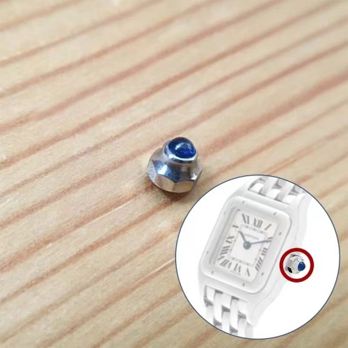 steel sapphire crown for Cartier Ladies StainlessPanthere 1320 quartz watch