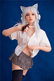 色っぽい sexdoll 貧乳 Bカップ フルシリコン製 銀髪 Sino Doll #30 158cm
