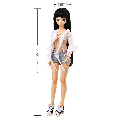 Mini Doll ラブドール小型 セックス可能 58cm普通乳 BJD M3ヘッド 53cm-75cm身長選択可能