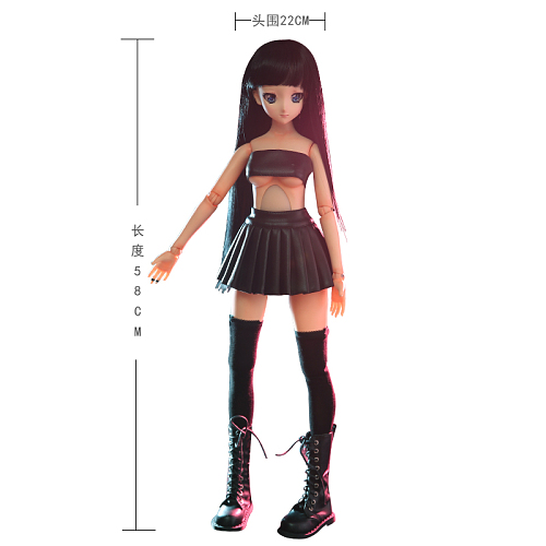 Mini Doll 小型ダッチワイフ セックス可能 58cm普通乳 BJD M3ヘッド 53cm-75cm身長選択可能