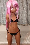 Aotume Doll #20 アニメラブドール 135cm AAカップ 細身タイプ TPE製 小麦肌 等身大リアルドール 【掲載画像のボディは既に生産終了】