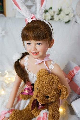 WAXDOLL ラブドール  108cm バスト平 Cherryヘッド シリコン製頭部+TPEボディ 睫毛と眉毛植毛加工