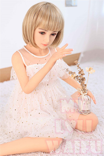 My Loli Waifu 柚希Yuki 金髪の清楚な少女 ラブドール 126cmAAカップ  リアルドール シリコンヘッド+ TPEボディ 星柄のワンピース