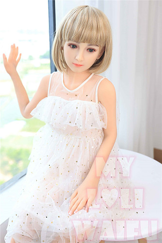 My Loli Waifu 柚希Yuki 金髪の清楚な少女 ラブドール 126cmAAカップ  リアルドール シリコンヘッド+ TPEボディ 星柄のワンピース