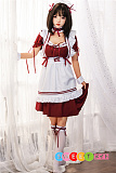 赤いメイド服可愛いリアルドール 148cm R45