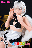 かわいい銀髪メイドセックスドール Real Girl R53 138cm 貧乳