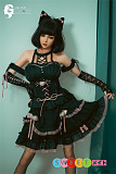 高級シリコンsexdoll コスプレ かわいい猫耳 黒髪美少女 お姫様風 rzrdoll人造人 艾琳娜 168cm Eカップ
