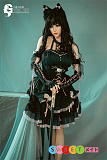 高級シリコンセックス人形 コスプレ かわいい猫耳 黒髪 お姫様風美少女 rzrdoll人造人 艾琳娜 168cm Eカップ