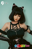 高級シリコンダッチワイフ コスプレ 可愛い美少女 猫耳 黒髪 お姫様風 rzrdoll人造人 艾琳娜 168cm Eカップ