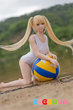 WAXDOLL ミニー等身大ラブドール縮小版 85cm バスト平 GE05ヘッド フルシリコン製ダッチワイフ DOAマリー・ローズ