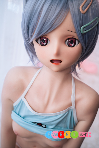 Real Girl D工場製 #1 アニメ 貧乳 ブルー髪 ラブドール 148cm 口開閉機能 模擬口腔無料 シリコン製