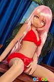 Aotume Doll #98 小黑 アニメラブドール 135cm AAカップ 細身タイプ TPE製 褐色肌 等身大リアルドール 【掲載画像のボディは既に生産終了】