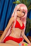 Aotume Doll #98 小黑 アニメラブドール 135cm AAカップ 細身タイプ TPE製 褐色肌 等身大リアルドール 【掲載画像のボディは既に生産終了】