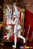 ミニ系リアルドール 85cm 可愛い 白兔 魔族人形 バニー