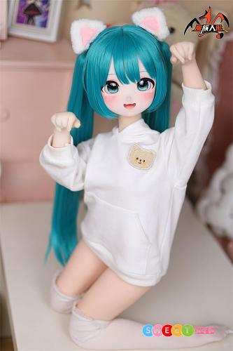 魔族人形 MOZU DOLL 小音 初音ミク ラブドール 85cm Aカップ 貧乳 アニメ風 ビニール頭部+TPEボディ ミニドール
