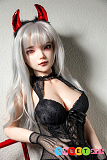 Qita Doll 金妮 シームレス 165cm Eカップ 小恶魔コスプレ 巨乳 等身大 リアル ドール シリコン製 口開閉機能＆髪の毛の植毛付き