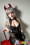 Qita Doll 金妮 シームレス 165cm Eカップ 小恶魔コスプレ 巨乳 等身大 リアル ドール シリコン製 口開閉機能＆髪の毛の植毛付き