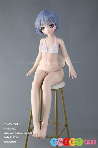 Guavadoll DM02 ビニールヘッド+TPEボディ 可愛いアニメドール 136cm AAカップ