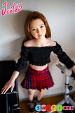 J-cute AGD17 羽純 137cm 貧乳 ダッチワイフ 宣伝画像は髪の毛の植毛 フルシリコン ドール