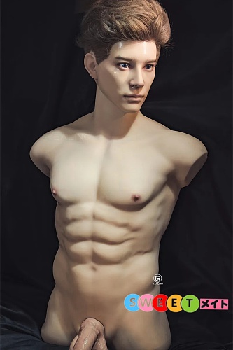 Realing 朗烨 82cm ミニリアルドール トルソー 筋肉 シリコンヘッド＋TPEボディ 男性ラブドール