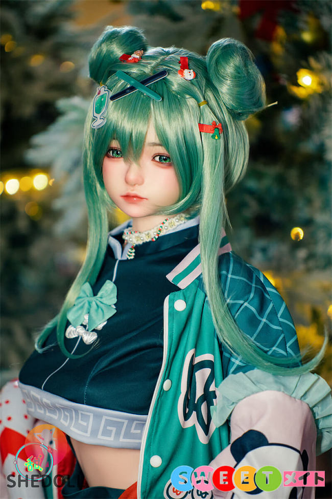 SHEDOLL 艾琳2.0 緑色ツインテール 156cm Eカップ フルシリコン製 lovedoll ドーパミンコーディネート