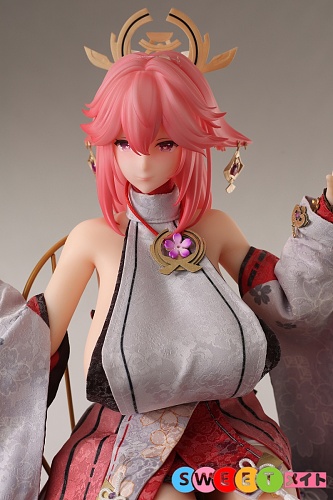 Otaku Doll 65cm 稻荷巫女 PVCヘッド+シリコンボディ 八重神子コスプレラブドール フィギュア 収納が便利 写真衣装が無料付属