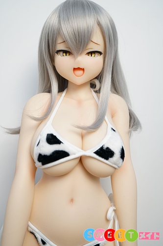 色気美人 Irokebijin Akari 90cm ふわふわ牛柄ビキニ Dカップ シリコンアニメドール 笑顔