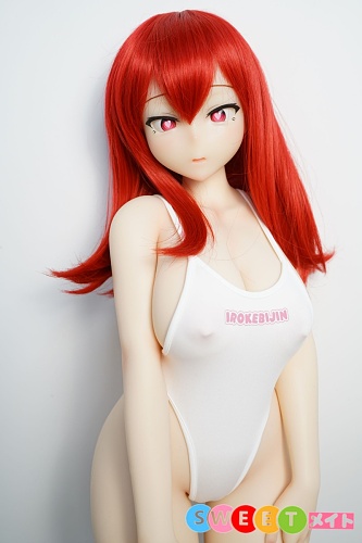 色気美人 Irokebijin Akane 90cm まばゆいレッドカラー髪 アニメラブドール Dカップ シリコン製
