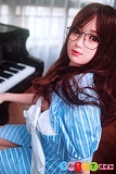 Bezlya Doll 2.0シリーズ 蝶豆 155cm Aカップ シリコン頭+TPE身 知的で清楚なメガネ美少女ラブドール