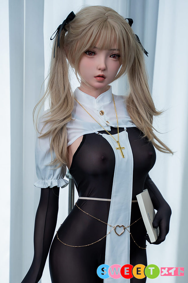 Houyu後遇 伊娃 修道女制服姿の金髪ツインテール美少女 エッチドール 158cm Eカップ 22kg フルシリコン アダルト ドール