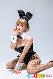 リアルドール バニーガール 黒ストッキング 金髪 シリコン製 SanhuiDoll #41彩月 158cm Eカップ