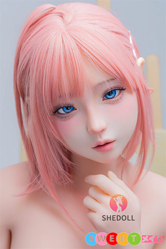 SHEDOLL 柠檬 全裸のピンク髪清純系美少女 ダッチワイフ 152cm-2 AAカップ シリコンヘッド+TPEボディ アダルト ドール