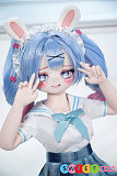 シリコンダッチワイフ かわいいアニメ美少女 JC風コスチューム バニーガール MWGirl魔物姫 小兔奈々 85cm 普乳 ビニール